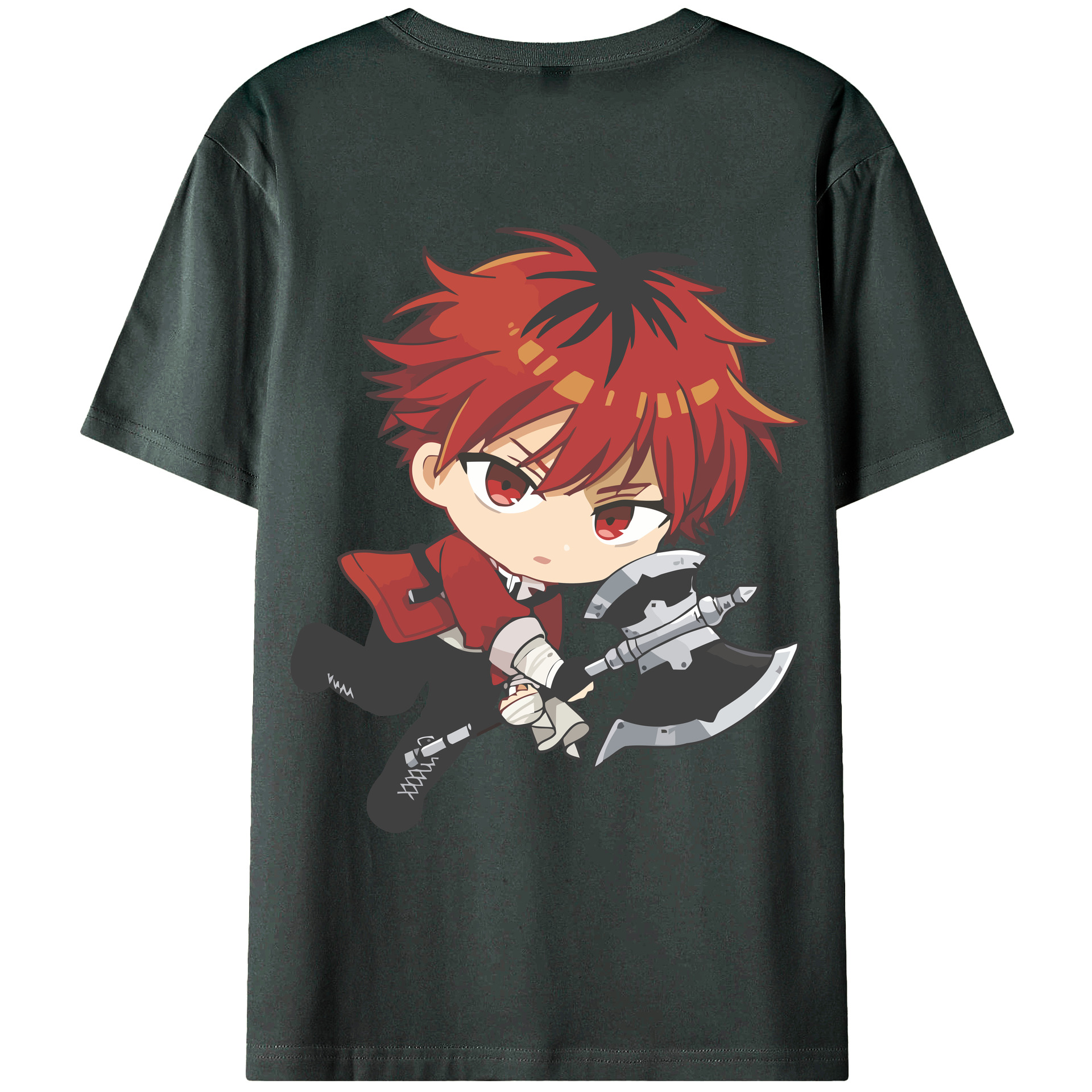（画像用） 葬送のフリーレン Frieren 綿100％ メンズ半袖Tシャツ（バックプリント） 通気性